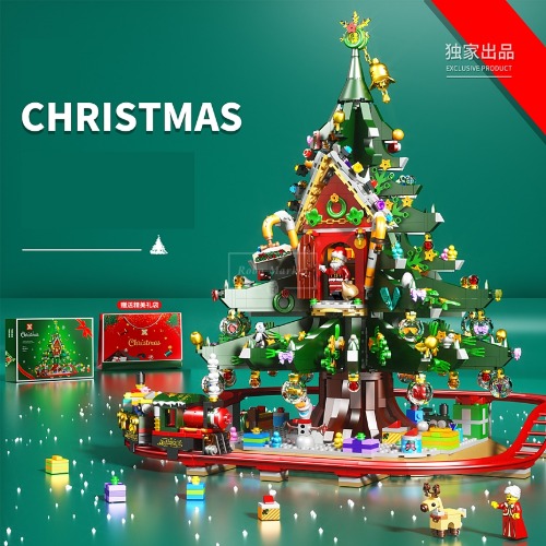 [국내]레고 신제품 크리스마스 트리하우스 기차 트레인 크리에이터 88013 호환 창작
