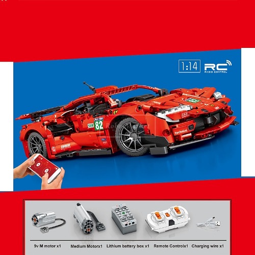레고 신제품 원격제어 F1 페라리 슈퍼카 모델 스피드챔피언 701955P 호환 창작
