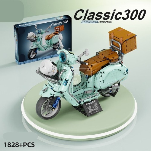 레고 크리에이터 호환 WEI 웨이 300 오토바이 귀여운 스쿠터 민트그린 T4025G 신제품 창작