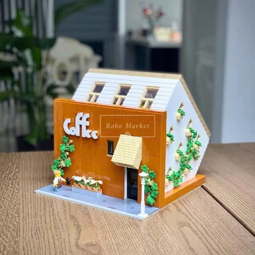 레고 크리에이터 신제품 모듈러 건물 거꾸로 베이커리 카페 홀 대형 커피숍 10209 호환 한정판