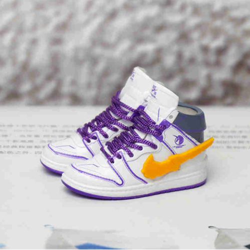 신발 미니어쳐 Nike DUNK special edition high top unicorn white and purple MT-0579