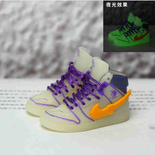 신발 미니어쳐 Nike DUNK special edition high top unicorn luminous purple MT-0587