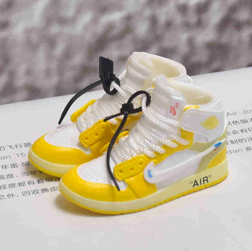 신발 미니어쳐 Nike Air Jordan 1 AJ1 Off-white yellow MT-0037