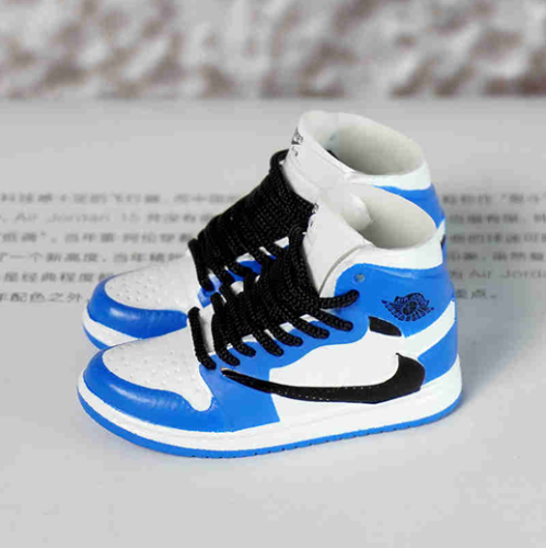 신발 미니어쳐 Nike Air Jordan 1 AJ1 Travis Scott Mid blue undercut MT-0061