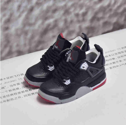 신발 미니어쳐 Nike Air Jordan 4 AJ4 4 black red MT-0239