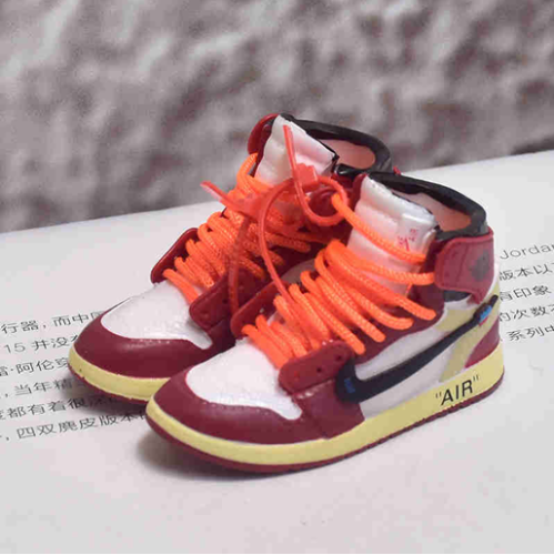 신발 미니어쳐 Nike Air Jordan 1 AJ1 Off-white Chicago (Orange) MT-0033