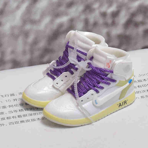 신발 미니어쳐 Nike Air Jordan 1 AJ1 Off-white European white (purple) MT-0043