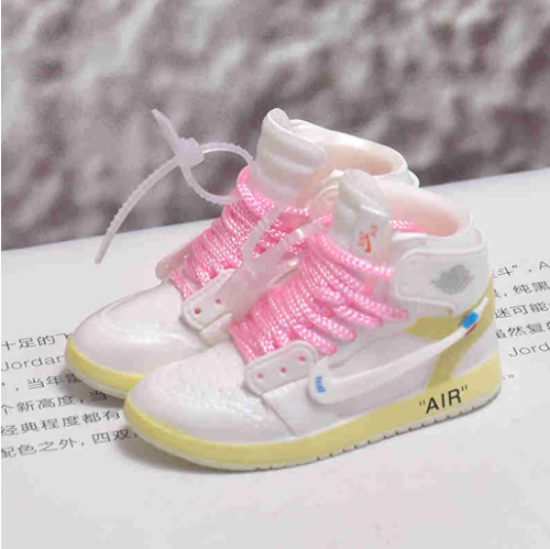 신발 미니어쳐 Nike Air Jordan 1 AJ1 Off-white European white (pink) MT-0044