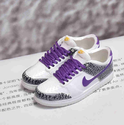 신발 미니어쳐 Nike SB DUNK purple burst pattern MT-0563