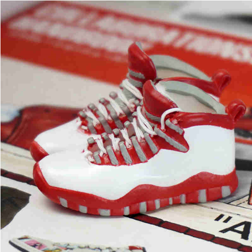 신발 미니어쳐 Nike Air Jordan 10 AJ10 10 white red MT-0305