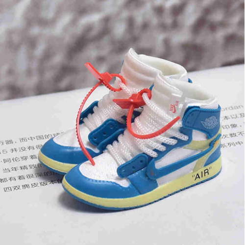 신발 미니어쳐 Nike Air Jordan 1 AJ1 Off-white North Carolina blue (white) MT-0029