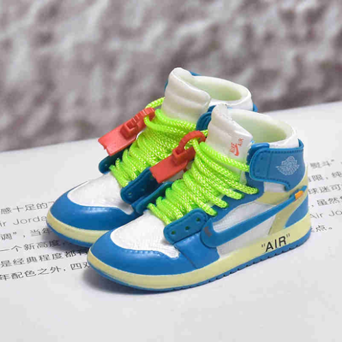 신발 미니어쳐 Nike Air Jordan 1 AJ1 Off-white North Carolina blue (green) MT-0031