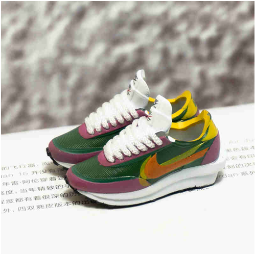신발 미니어쳐 Nike NK &amp; sacai 1.0 pink green MT-0686