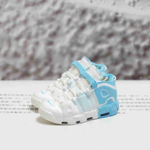 신발 미니어쳐 Nike Uptempo Large AIR white and blue stitching MT-0693