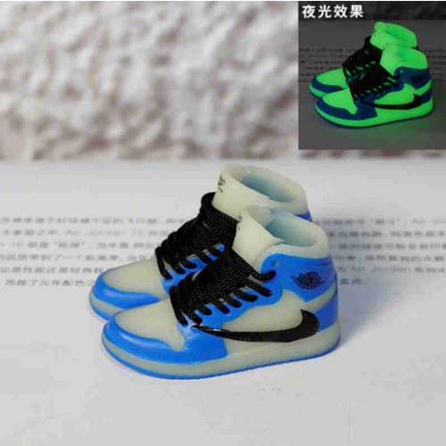 신발 미니어쳐 Nike Air Jordan 1 AJ1 Travis Scott Mid Luminous version-1 blue undercut MT-0071