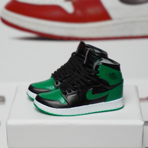 신발 미니어쳐 Nike Air Jordan 1 AJ1 new black green toes MT-0176