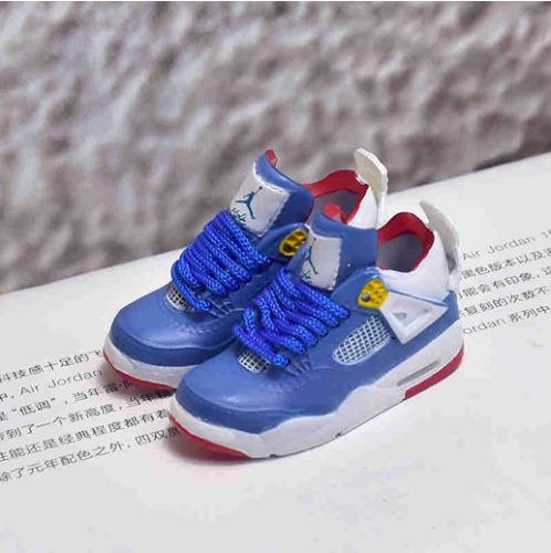 신발 미니어쳐 Nike Air Jordan 4 AJ4 4 blue white red MT-0252