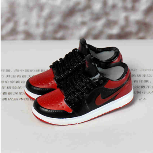 신발 미니어쳐 Nike Air Jordan 1 AJ1 Low Low top black and red MT-0091