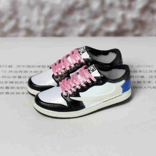신발 미니어쳐 Nike Air Jordan 1 AJ1 Travis Scott Low Lightning undercut low top (pink) MT-0077