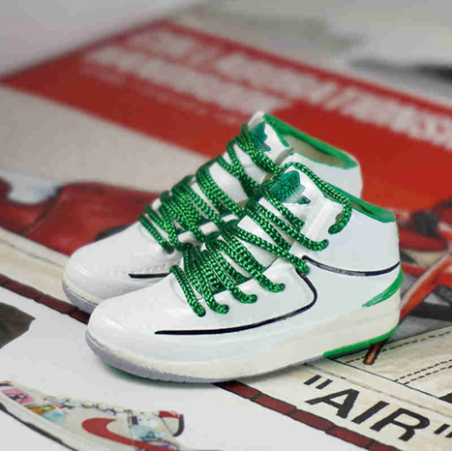 신발 미니어쳐 Nike Air Jordan 2 AJ2 2 white green MT-0229