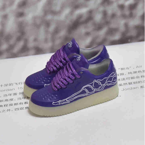 신발 미니어쳐 Nike Air Force 1 Luminous version-AF1 purple bone MT-0423