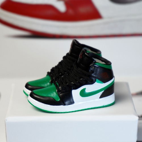 신발 미니어쳐 Nike Air Jordan 1 AJ1 Little black and green toes MT-0177