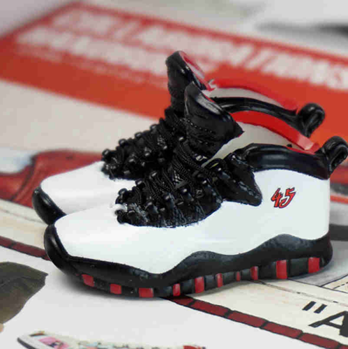 신발 미니어쳐 Nike Air Jordan 10 AJ10 10 black and white MT-0306