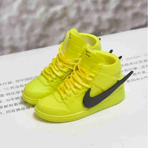 신발 미니어쳐 Nike DUNK special edition high top lemon yellow hook MT-0575