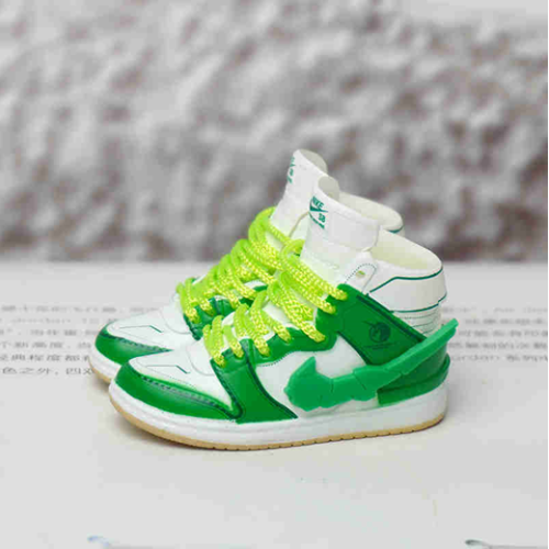 신발 미니어쳐 Nike DUNK special edition high top unicorn white and green MT-0578
