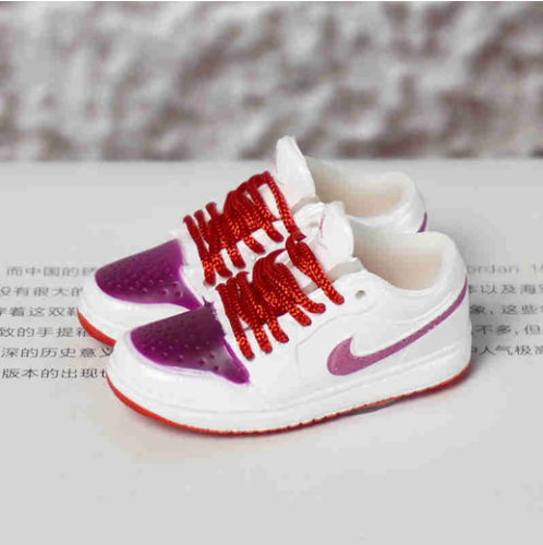 신발 미니어쳐 Nike Air Jordan 1 AJ1 Low Low top white purple red MT-0086