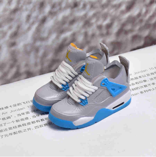 신발 미니어쳐 Nike Air Jordan 4 AJ4 4 gray blue MT-0258